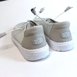 Hey Dude Wendy Sport Mesh Light Gray 8 Wide slip-ons, sneakers.